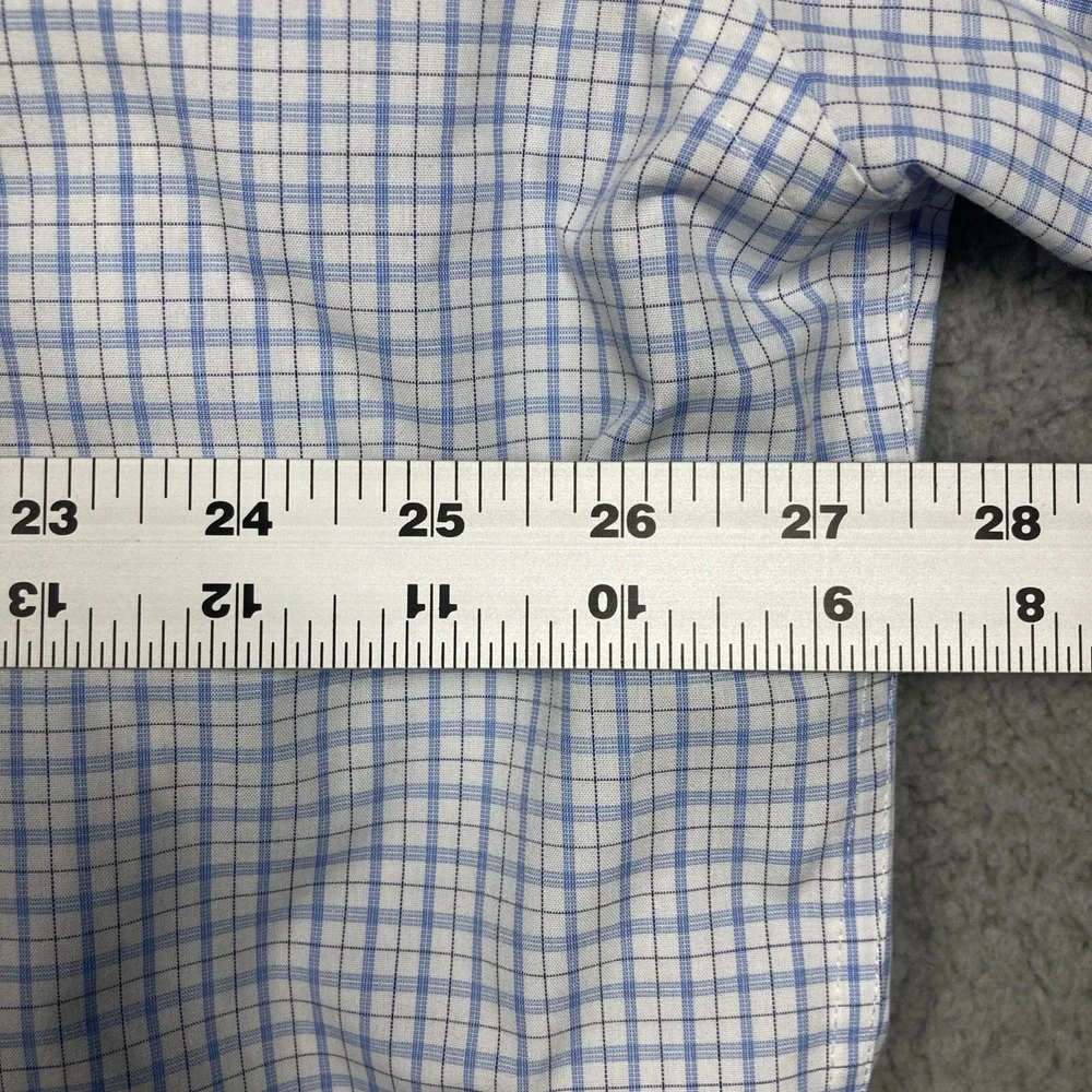 Joseph Abound Shirt Mens 18 1/2 34-35 Blue Long Sleeve Button No Iron Classic
